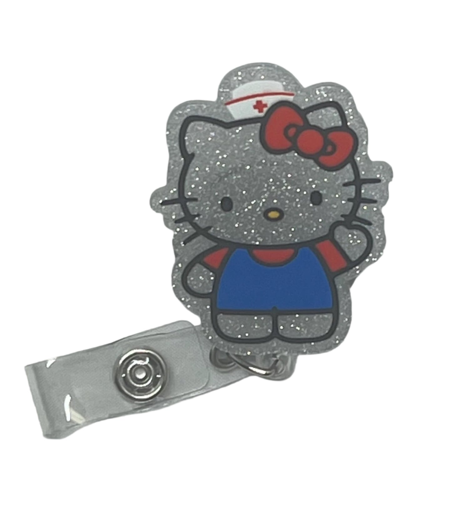 Glittery Hello Kitty Badge Reel