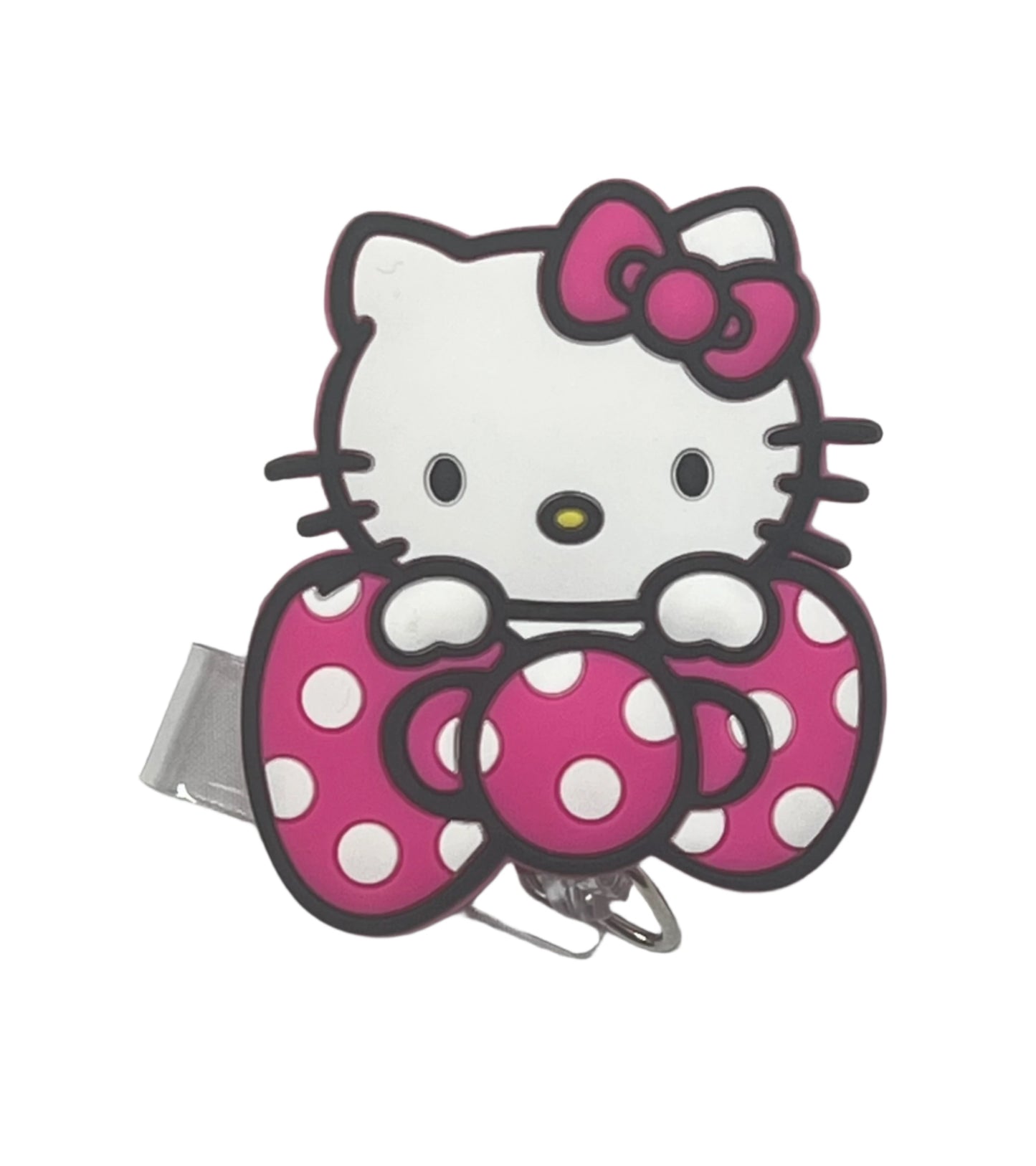 Hello Kitty Badge Reel w/ pink bow
