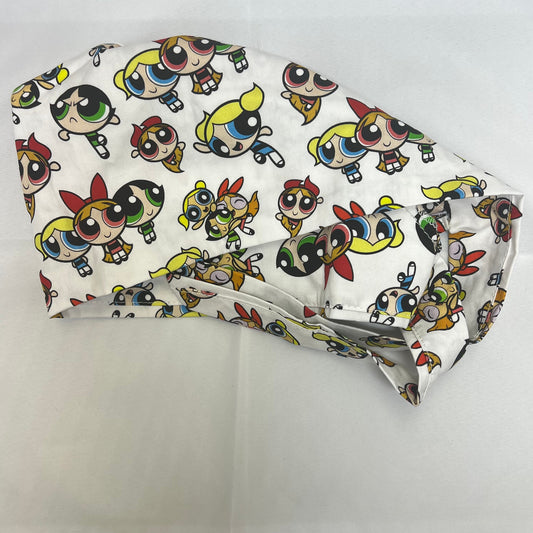 Power Puff Girls Scrub Cap + Adjustable Straps