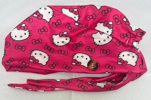 Pink Hello Kitty Scrub Cap + Adjustable Straps