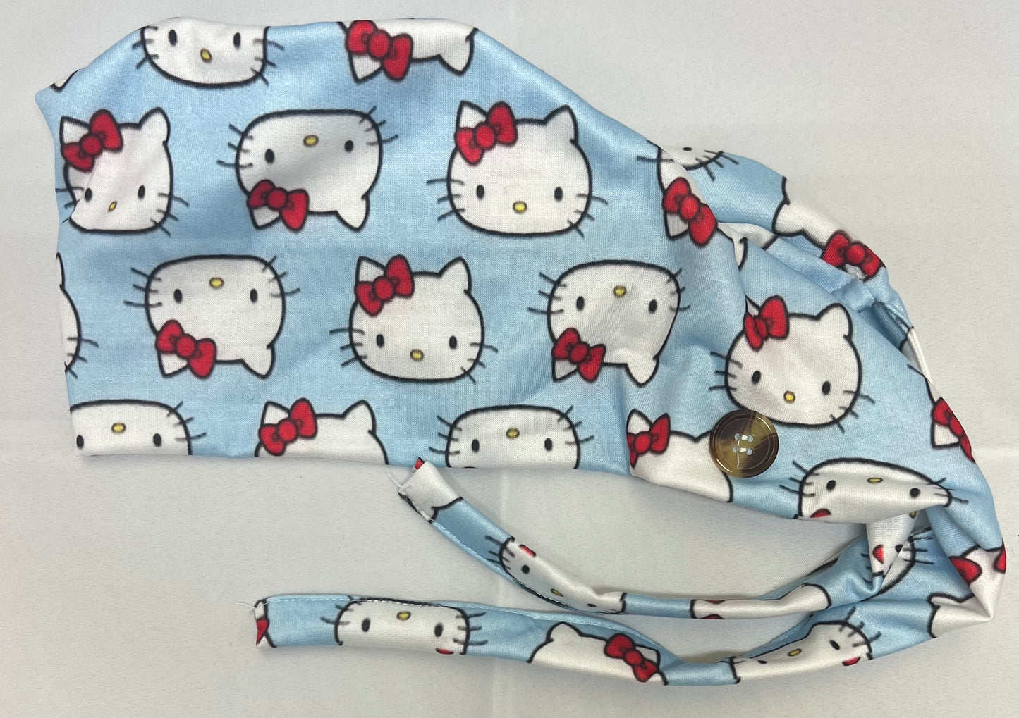 Baby Blue Hello Kitty Scrub Cap + Adjustable Straps