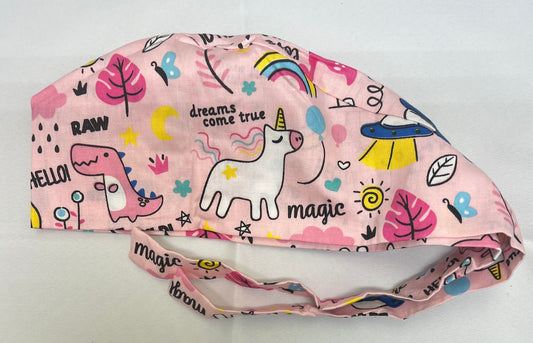 Pink Pediatrics Scrub Cap + Adjustable Straps